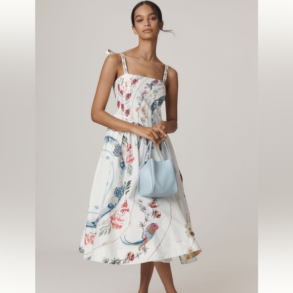 Anthropologie Dresses & Skirts - NWT - Maeve Tie-Strap Printed Midi Dress